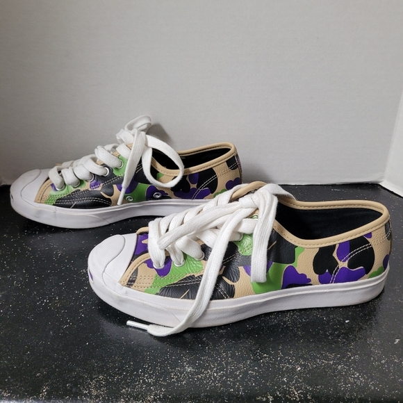 Converse Jack Purcell Camo Leather Sneakers - Picture 5 of 7